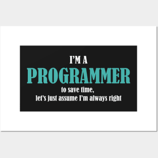 I'm A Programmer - Funny Programming Jokes - Dark Color Posters and Art